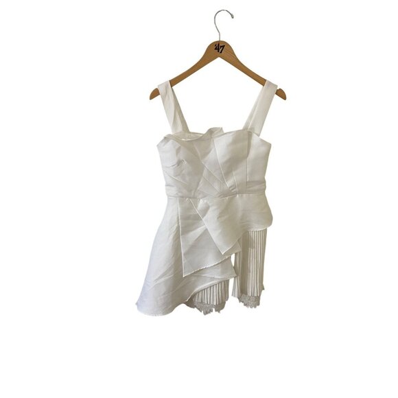 Ha Boutique Dresses & Skirts - HA Boutique Women's White Asymetrical Cocktail Mini Dress - Medium